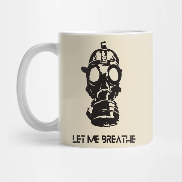 Let Me Breathe, climate crisis, Gasmask future by Teessential